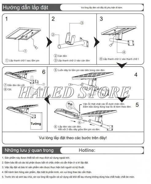 Cách lắp đèn năng lượng mặt trời pin rọi
