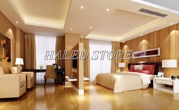 Đèn LED âm trần RDDA AT04 110-12 chiếu sáng phòng ngủ