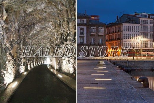 Ứng dụng chiếu sáng của đèn LED âm đất HLDAUG3-18 RGB