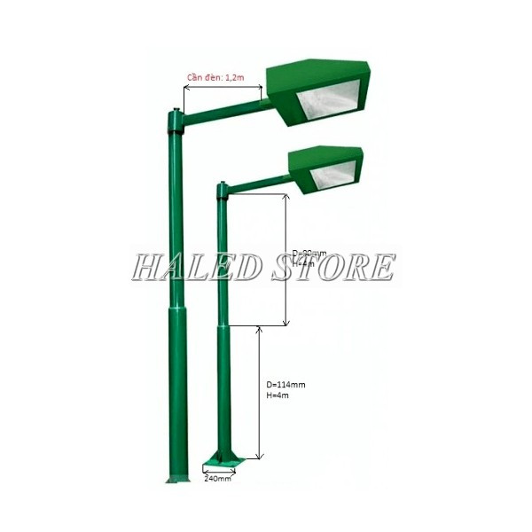 Cột đèn sân tennis 7m cần đơn