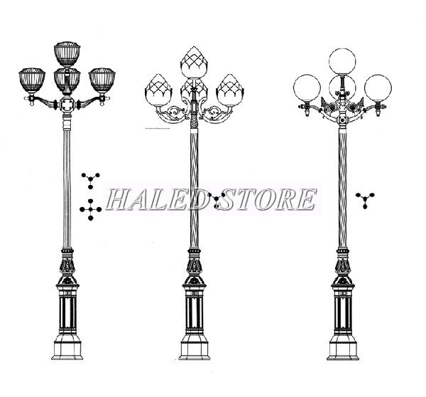 Cột đèn sân vườn DC 05
