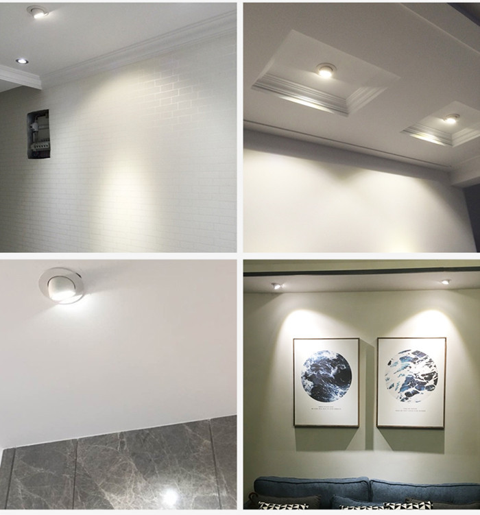 Đèn âm trần xoay góc 360 độ trang trí