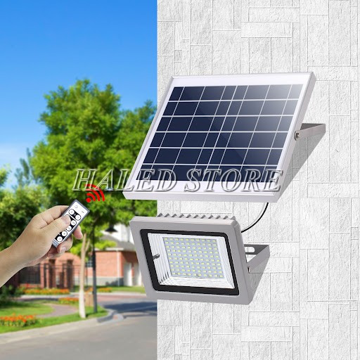 Đèn pha LED cao áp năng lượng mặt trời 100w ánh sáng vàng