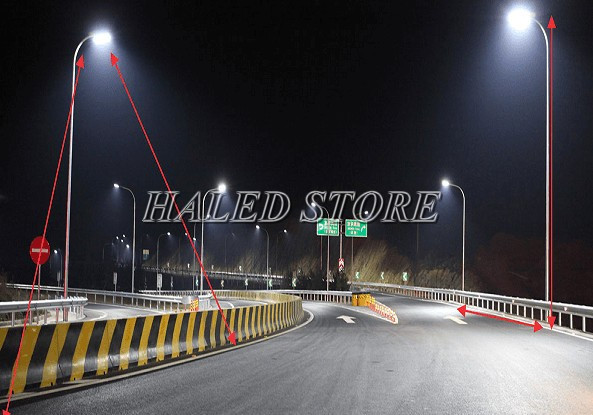 Tính toán độ cao và khoảng cách lắp đặt đèn cao áp 100w