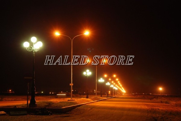 Ứng dụng của cột đèn cao áp liền cần đôi 6m