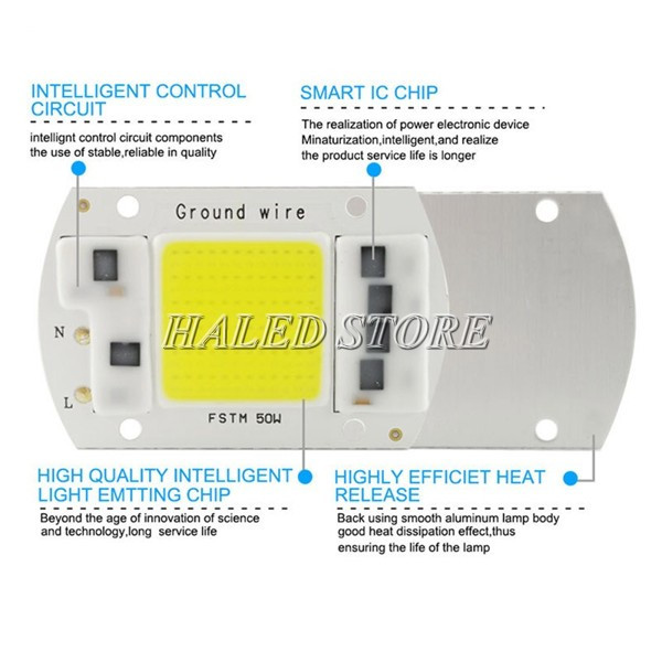 Chip LED 50w 6000k inteligente 220v