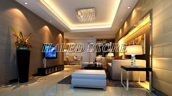 Đèn LED âm trần HLDQ STAR-5 chiếu sáng phòng khách