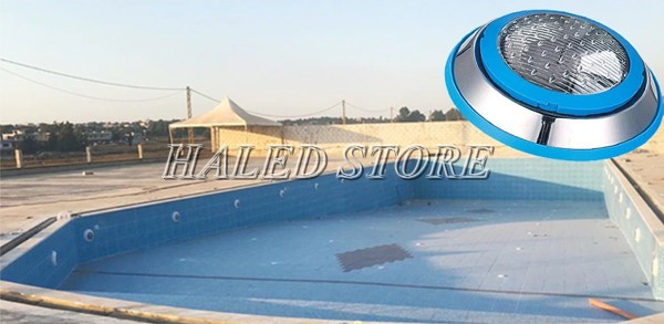 Ứng dụng chiếu sáng của đèn LED hồ bơi HLDAUWP3-24 chiếu sáng trang trí hồ bơi bắt mắt