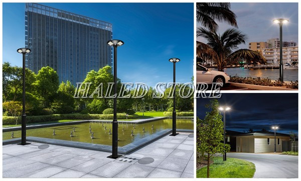 Ứng dụng của trụ đèn LED sân vườn HLDASV50-MT