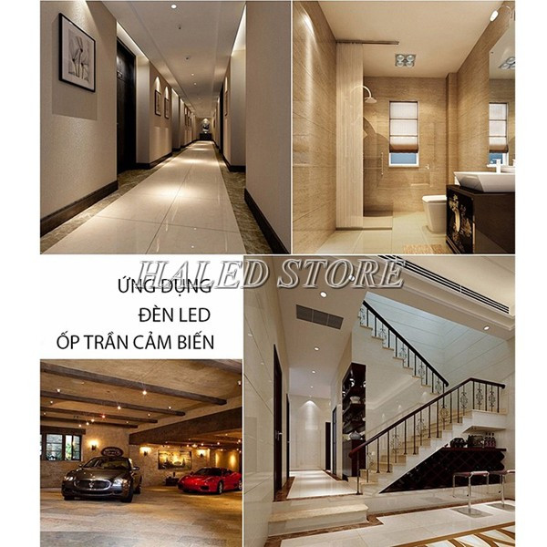 Ứng dụng của đèn LED ốp trần HLDAOT1-18 CUT cảm biến