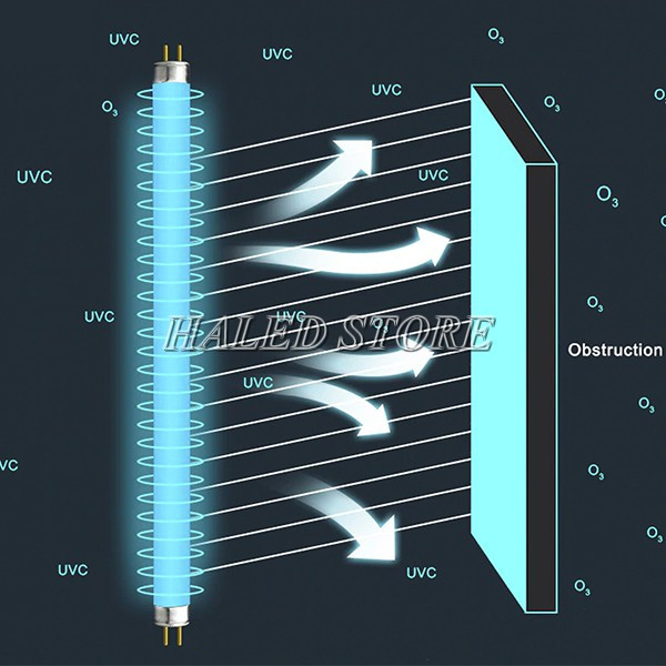 Bóng đèn UV khử khuẩn 1m2 thoát ra bức xạ UVC khử khuẩn hiệu quả