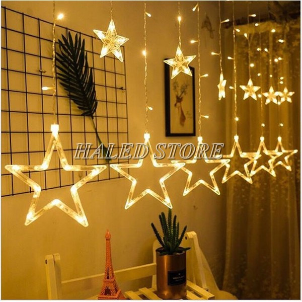 Đèn LED dây hình ngôi sao trang trí quán cafe