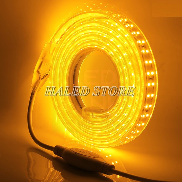 Đèn LED dây 220V 2 hàng ánh sáng vàng