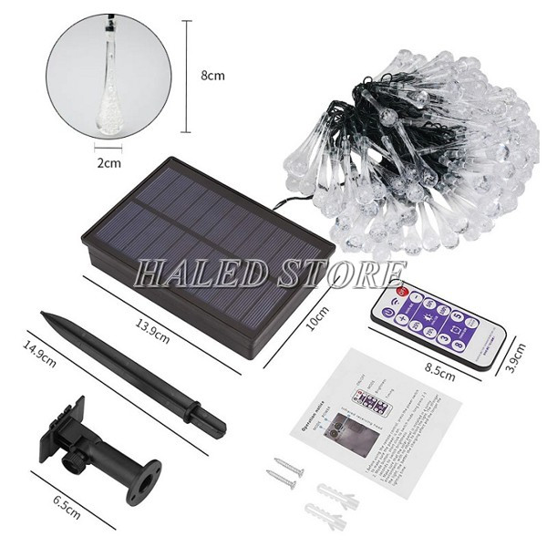 Bộ phụ kiện lắp đặt LED dây năng lượng mặt trời