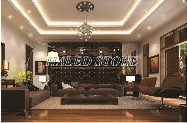 Đèn LED hắt trần được bố trí hiệu quả