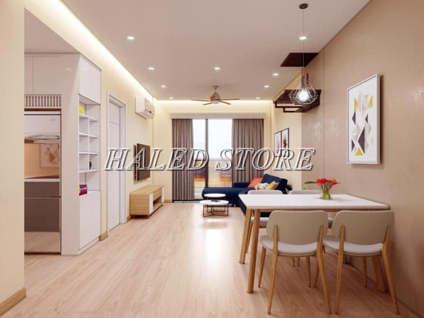 Bố trí đèn LED âm trần phòng khách