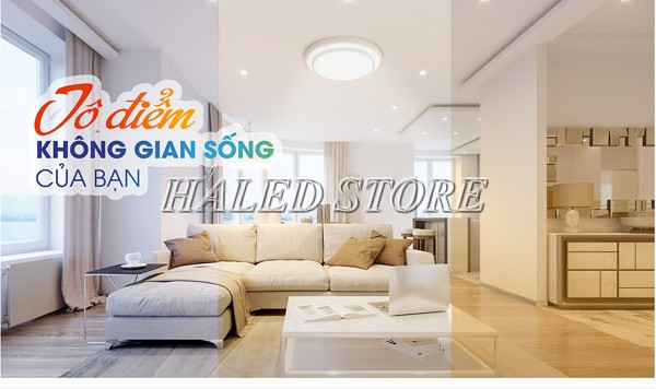 Không gian phòng khách bừng sáng hiện đại