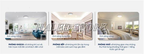 3 màu ánh sáng phù hợp cho từng không gian nội thất