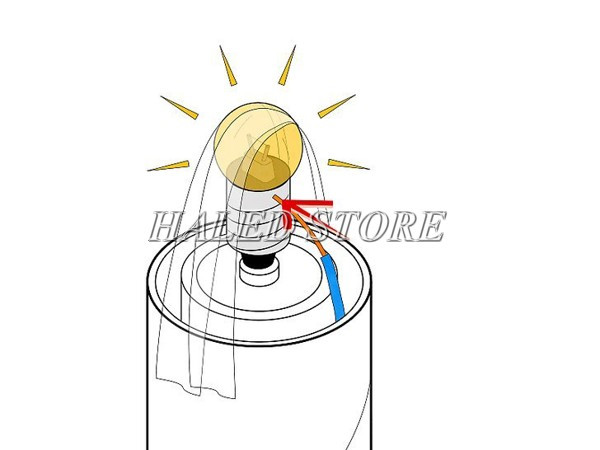 Làm bóng đèn phát sáng bằng đấu dây điện vào đui