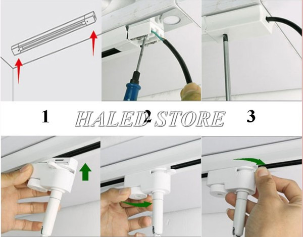 Lắp đặt đèn ray trượt