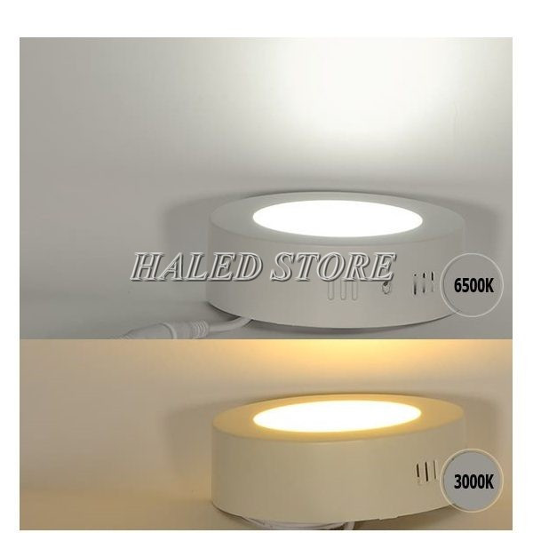 Hai màu đèn ốp trần nổi trắng và vàng