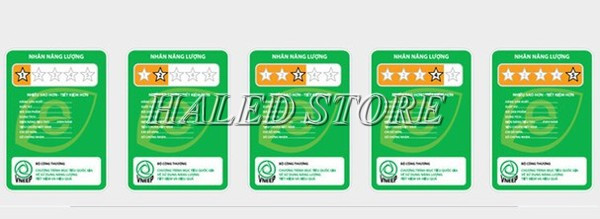 Nhãn dán năng lượng thể hiện mức độ tiết kiệm điện của thiết bị