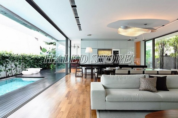 Sử dụng ánh sáng tự nhiên và ánh sáng nhân tạo cho phòng khách