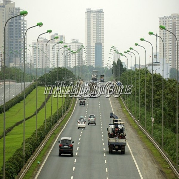 Mẫu cột đèn bát giác liền cần đơn 8m cao cấp được dùng phổ biến