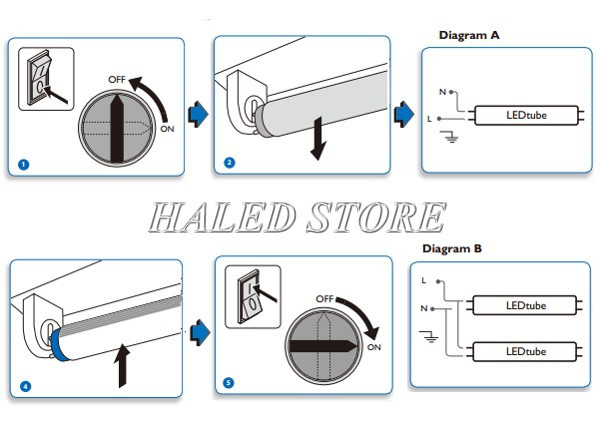 Sơ đồ đấu đèn LED 1m2 