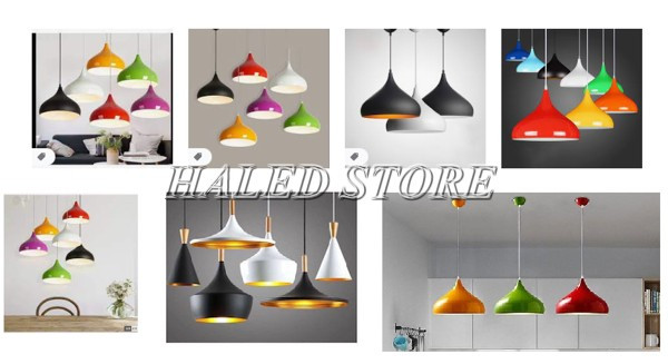 Kiểu dáng chóa đèn giọt nước, đa dạng màu sắc, kiểu dáng