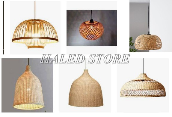 Chóa đèn mây tre đan thiết kế đa dạng kiểu dáng