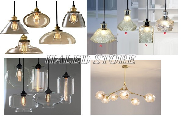 Chóa đèn thủy tinh, sang trọn tỷ mỉ