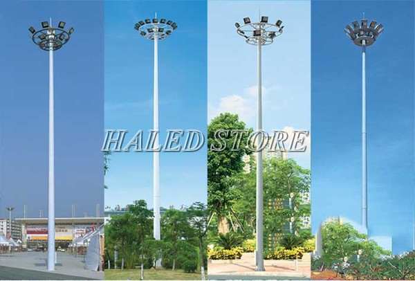Các loại cột đèn nâng hạ phổ biến 