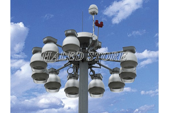 Giàn đèn được sử dụng trên cột đèn nâng hạ 