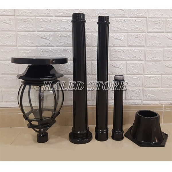 Vỏ và cột đèn năng lượng mặt trời sân vườn HLDAMTDC4-4