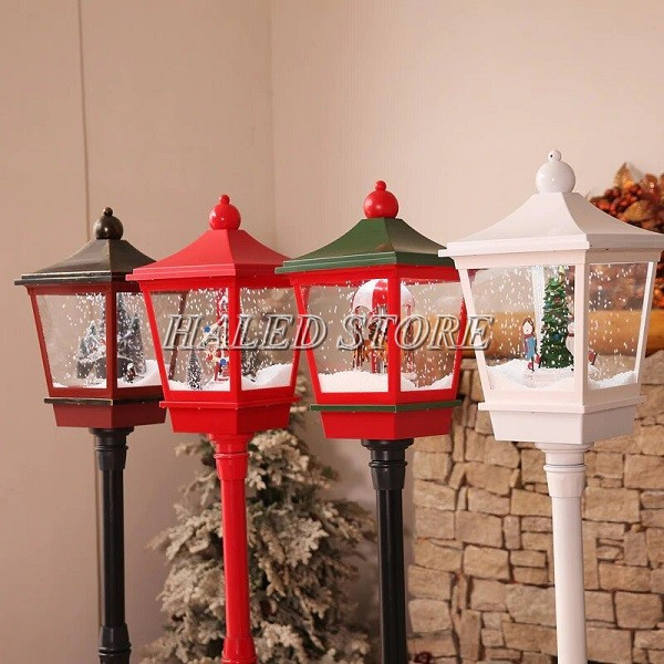 Cột đèn trang trí giáng sinh cảm giác sang trọng và ấm cúng