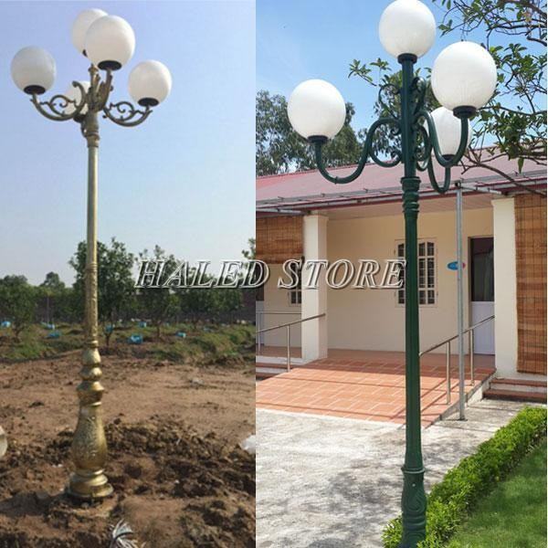 Đèn cột sân vườn 5 bóng trắng tinh tế