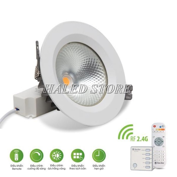 Đèn led âm trần tích hợp điều khiển từ xa