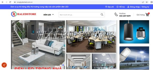 Website chính hãng của thương hiệu HALED STORE
