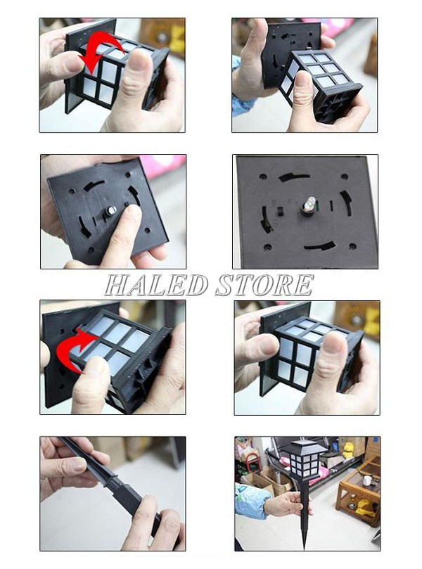 Cách lắp đèn LED năng lượng mặt trời HLDAMTOG3-3