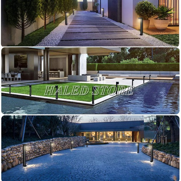 Cột đèn sân vườn năng lượng mặt trời HLDAMTSV7-5 trang trí hiệu quả