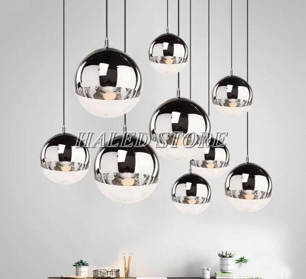 Đèn thả trần phòng khách tròn