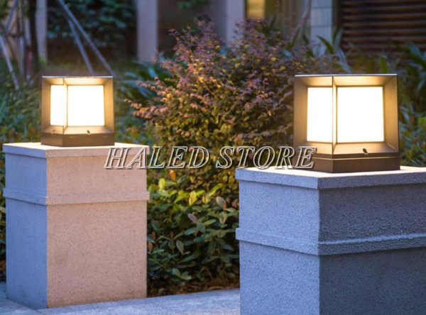 Đèn trụ cổng vuông chiếu sáng hiệu quả