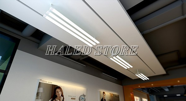 Đèn tuýp LED bán nguyệt chiếu sáng showroom ô tô