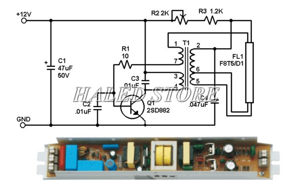 Hình ảnh minh họa sơ đồ nguyên lý hoạt động của chấn lưu