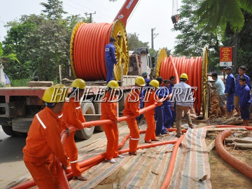 Kéo rãnh cáp ngầm