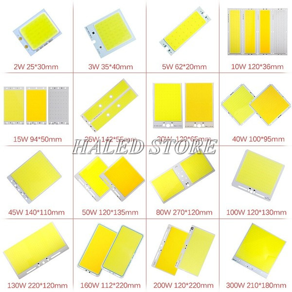 Kích thước chip LED COB