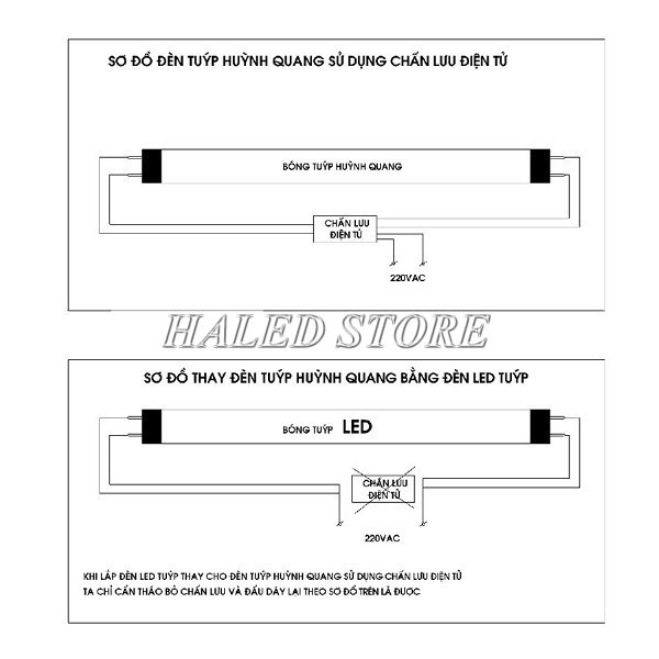 Sơ đồ đấu nối đèn led 1m2