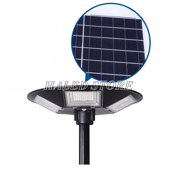 Đầu trụ đèn và tấm Pin mặt trời