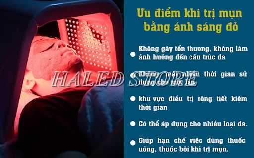 Ứng dụng ánh sáng đỏ trong điều trị mụn
